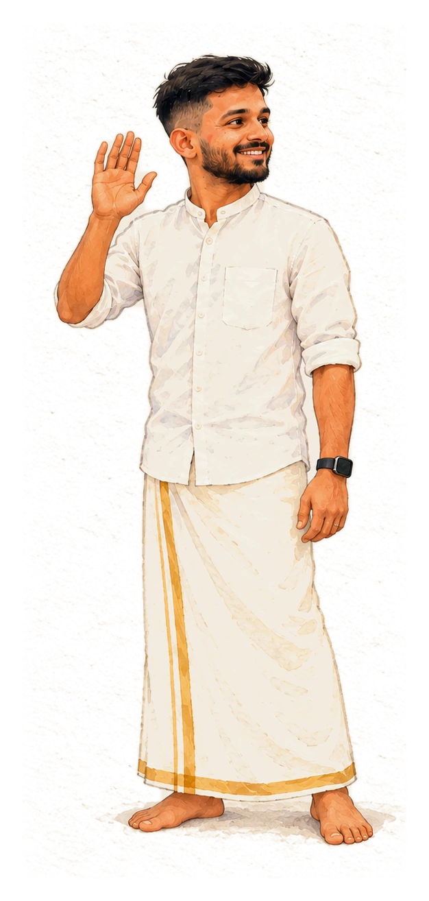 Vipin, waving